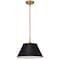 Nuvo Dover 1-Light Medium Pendant - Black with Vintage Brass 60/7411 - alternate 1